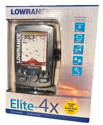Lowrance Elite-4x Color FishFinder Nuevo en caja Incluye montaje de motor de arrastre gratuito Foto 1 de 4