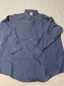 Brooks Brothers Traditional Fit Poplin Cotton Shirt Men XXL Professional - Picture 1 of 6