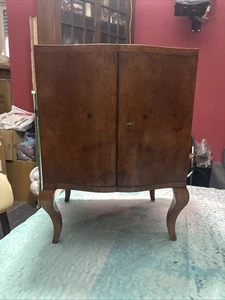 Piccolo Mobile Bar Anni 30 Con Manici In Argento E Vassoio Estraibile  - Picture 1 of 12