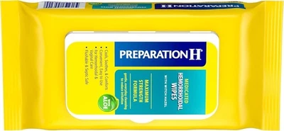 Preparation H 痔疮可冲洗湿巾带女巫淡褐色皮肤缓解 - 48 C — 第 1/4 张图片