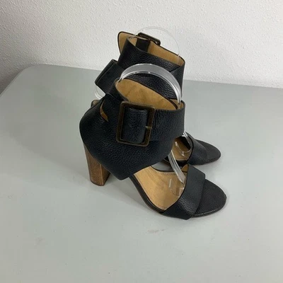 Splendid Black Ankle Strap Block Heel Sandals Size 6.5 - Image 1 of 4
