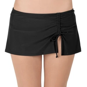 New Carole Hochman Women's Swimsuit Swim Skirt Skirtini Black 6 10 12 14 - Picture 1 of 3