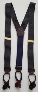 Unbranded Silk Adjustable Men Braces Suspenders Leather. England Made. - Picture 1 of 5