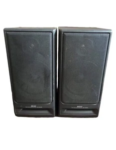 Akai SW-MX90 Paar Lautsprecher 2x 50 Watt 8 Ohm schwarz Holz Vintage - Bild 1 von 12