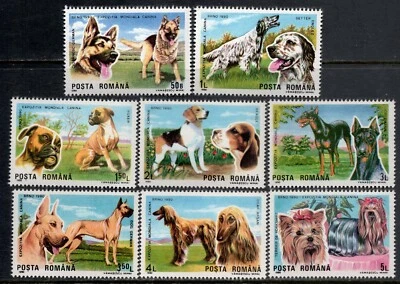 4603 - Romania 1990 - Dogs - MNH Set - Image 1 of 2