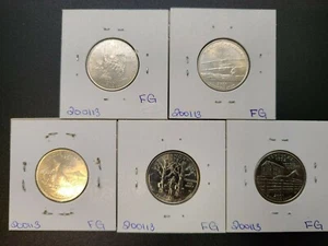 2001 D Washington State Reverse 5 Quarter Set - Picture 1 of 12
