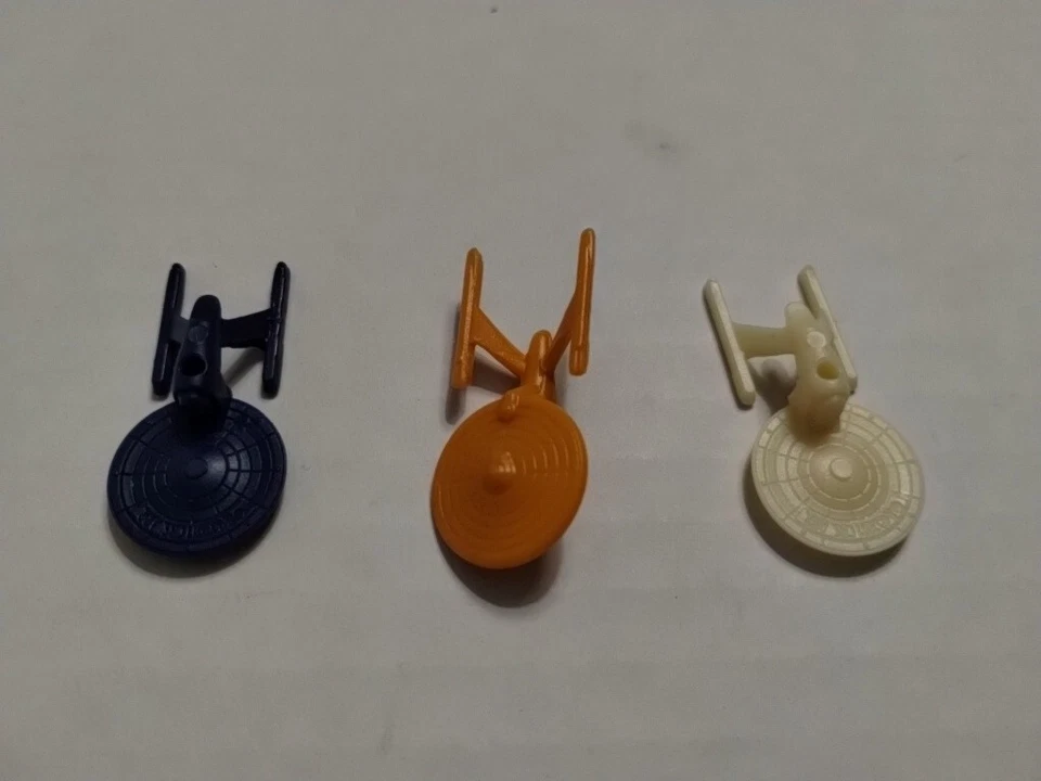 Vintage Star Trek U.S.S. Enterprise Gumball 1.25" Plastic Toy - Set Of 3 - Image 1 of 1