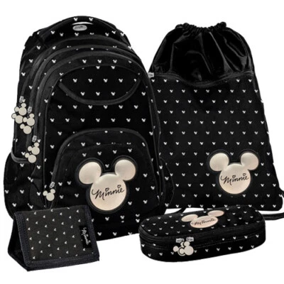 Minnie Mouse Maus Rucksack Schulrucksack Schulranzen Set 4 teilig 1-3 Klasse