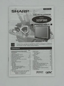 Sharp 32SF560 Color Television Operation Manual C265 WJ Original Print - Picture 1 of 2