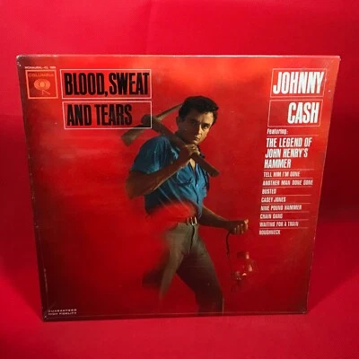 JOHNNY CASH Blood, Sweat And Tears 1962 USA vinyl LP Roughneck Casey Jones - Image 1 of 4