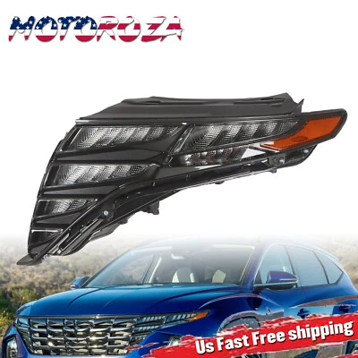 92207CW010 For 2022 2023 Hyundai Tucson LED DRL Headlight Driver Side Black - Image 1 of 4
