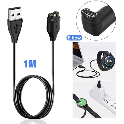 1M USB Power Charger Cable Fast Charging Charge Dock Data Cord For Garmin Watch - image 1 of 4