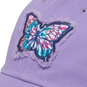 Gorra para mujer Life Is Good Tattered Tie Dye mariposa lavanda frío - Imagen 1 de 4