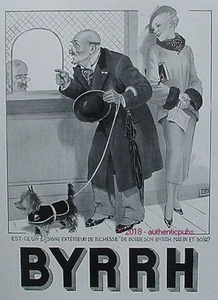 PUBLICITE BYRRH SIGNE EXTERIEUR DE RICHESSE BANQUE CHIEN DE 1935 FRENCH AD PUB - Imagen 1 de 1