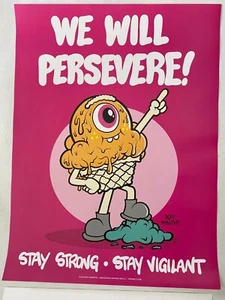 Buff Monster We Will Persevere Stay Strong Stay Vigilant Art Print Poster NEW🚚✅ - Picture 1 of 1