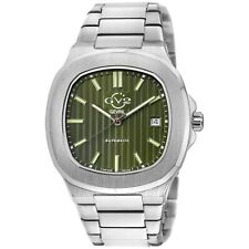 GV2 By Gevril Potente Swiss Automatic Olive Green Dial Steel Date Watch 18107