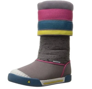 Keen Little Kids Youth Encanto Madison Winter Zip Boot Shark / Very Berry Sz 6 - Picture 1 of 8