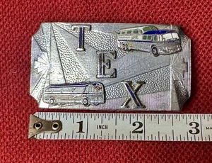 VINTAGE 1950’s GREYHOUND BUS LINES DRIVER 'TEX’ HOOK FAST BELT BUCKLE ART DECO! - Picture 1 of 4