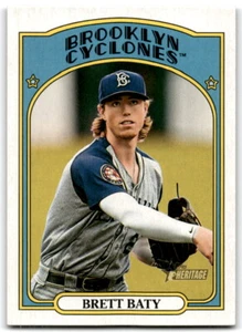 2021 Topps Heritage Minor League #31 Brett Baty Brooklyn Cyclones - Picture 1 of 2