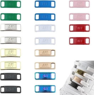 Juego de etiquetas de encaje AF1, hebilla de cordones de zapatos de metal Airforce One para decoraciones de zapatillas, R - Imagen 1 de 4