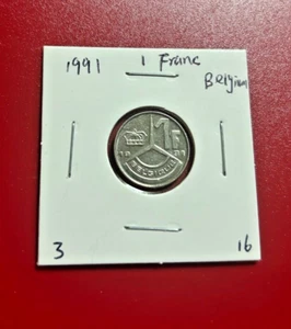 1991 1 FRANC BELGIUM COIN - NICE WORLD COIN !!! - Picture 1 of 2