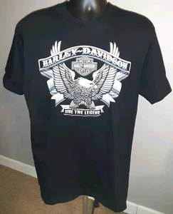 Harley Davidson T-Shirt XL Black Mile High Aurora, CO Eagle  - Picture 1 of 8