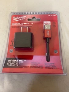 Milwaukee 48-59-1202 3ft Micro-USB Cable and 2.1A Wall Charger - Photo 1 sur 2