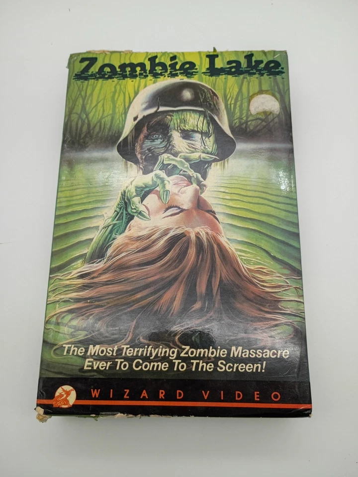 Vintage ZOMBIE LAKE (VHS 1984) Original Wizard Video BIG BOX Romero Horror RARE! - Image 1 of 4
