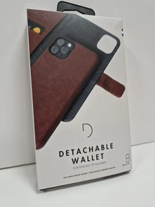 Decoded iPhone 11 Pro Case Leather Detachable Wallet Folio Cover Brown RRP £60 - Picture 1 of 6