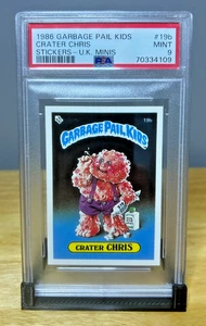 CRATER CHRIS 1986 Topps Garbage Pail Kids UK Mini 19b GPK Card PSA 9 - Picture 1 of 2