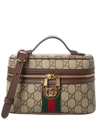 Gucci Ophidia Mini Gg Supreme холст и кожа косметический чехол женщин бежевый Ns - Изображение 1 из 4