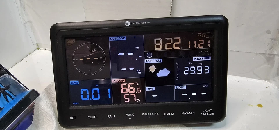Ambient Weather WS-2902d Weather station monitor unit only Works - Image 1 of 4