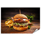 islandburner Premium Poster Leckere Burger Restaurant Diner Imbiss Pommesbude Bi