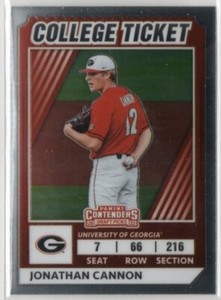 Jonathan Cannon 2022 Elite Extra Edition College Ticket Optic Card #CTO-36