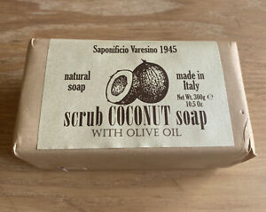 Saponificio Varesino 1945 Scrub 🥥COCONUT🥥 Soap Bar 300G with 🫒OLIVE OIL🫒