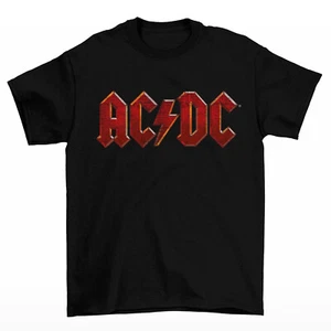 AC/DC T-shirt Classic Red Logo Mens T-shirt - Picture 1 of 2