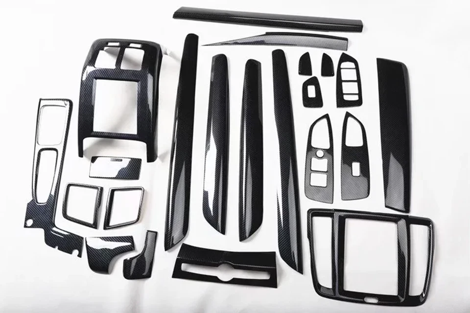 Kit de cubierta interior de coche de fibra de carbono negro 22 piezas para Volvo S90 2016-2021 Foto 1 de 4
