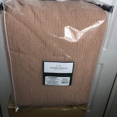 Threshold Twin XL Comforter Set Pink Metal Waffle - Image 1 of 4