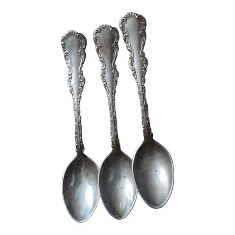 2A l0Louis XV Whiting Manufacturing Co.  Demitasse Spoon Lot 3 Pre-owned Cover