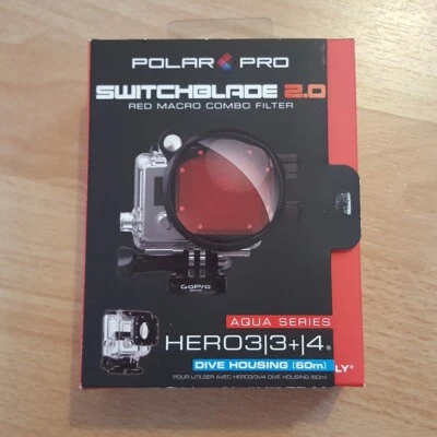 Polar Pro Switchblade 2 Red Macro Combo SCUBA Filter for GoPro 60m Dive Housing - Image 1 of 4