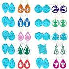 50 Pieces Christmas Earring Resin Moulds Kits Silicone Epoxy Casting Mould Sn...