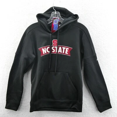 NC State Wolfpack Hoodie Womens Small Black Pullover Adidas Sweatshirt Top New - Image 1 of 4