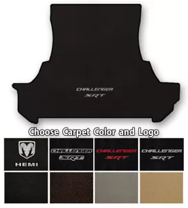 Dodge Challenger Velourtex Carpet Trunk Mat- Choice of Carpet Color & Logo - Picture 1 of 3