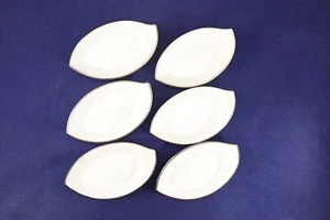 Noritake Pilgrim 6981 ASHTRAY Butter Pat Tea Bag Rest Set of 6 Porcelain Vintage - Picture 1 of 9