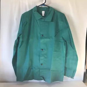 Camisa Chaqueta de Trabajo Auto Shop Soldadura Parrilla con Bolsillo Verde Claro a Presión Mediana - Imagen 1 de 5