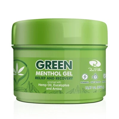 Gel mentol Green para aliviar y recuperar el dolor eucalipto árnica 15,8 fl oz 450 g Foto 1 de 4