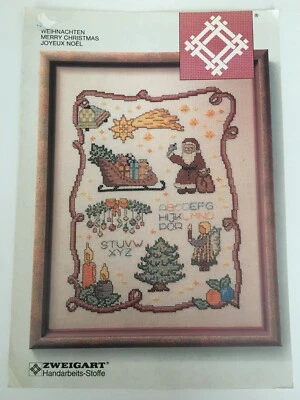 Zweigart Weihnachten Merry Christmas Joyeux Noel Counted Cross Stitch Pattern - Image 1 of 3