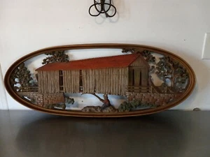 VTG Burwood 1965 Primitive Country Wall Plaque 36" x 14'' # 4351 - Picture 1 of 7