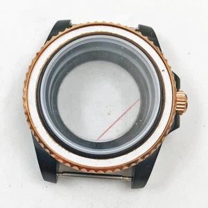 40mm PVD Uhrengehäuse Roségold Lünette Saphirglas passend für NH35 NH36 Uhrwerk - Bild 1 von 5