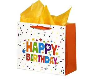 birthday gift bags with Tissue Paper,Cute Big Happy Birthday gift bags Colorf... - Picture 1 of 7